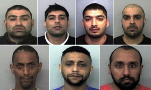 Members of the paedophile ring (clockwise from top left): Akhtar Dogar, Anjum Dogar, Kamar Jamil, Assad Hussain, Zeeshan Ahmed, Bassam Karrar and Mohammed Karrar were sentenced for charges involving vulnerable underage girls who were groomed for sexual exploitation. Photograph: Thames Valley police/PA / theguardian.com