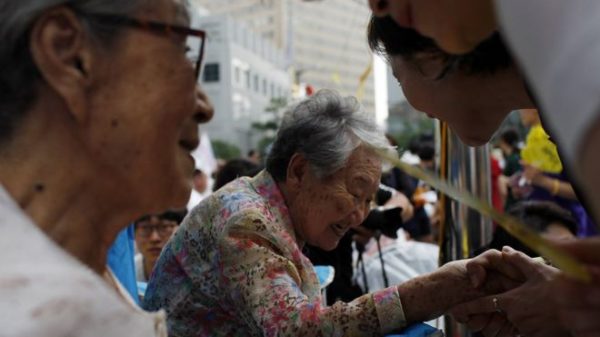 Former "comfort women" are active in South Korean society