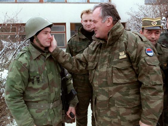 When Bosnia's Serbs rose up, Mladic took over Belgrade's forces in Bosnia which swiftly overran 70 per cent of the country (PASCAL GUYOT/AFP/Getty Images)