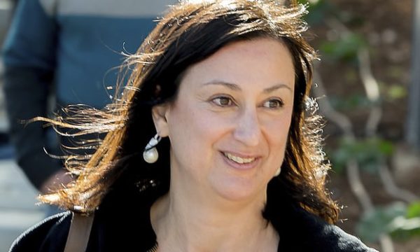 Daphne Caruana Galizia in April 2016. She died last month in a powerful car bomb yards from her home. Photograph: Jon Borg/AP