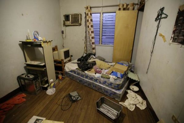 In this April 20, 2017, photo, a room inside the home of suspected child webcam cybersex operator, David Timothy Deakin. (AP)
