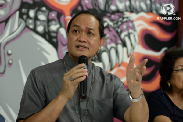 BISHOP'S APPEAL. Caloocan Bishop Pablo Virgilio David says he is willing to repay 'a hundred times over' the employer of a supermarket clerk jailed for stealing corned beef. File photo by Maria Tan/Rappler