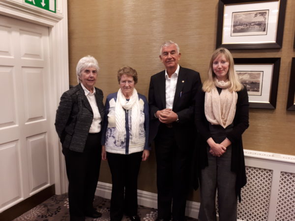 Deputy Maureen O’Sullivan, Sr. Mary Ryan RSM, MECPATHS, Fr. Shay Cullen SSC, and Aisling Murray, Volunteer Coordinator of MECPATHS (Mercy Effort for Child Protection against Trafficking in the Hospitality Sector)